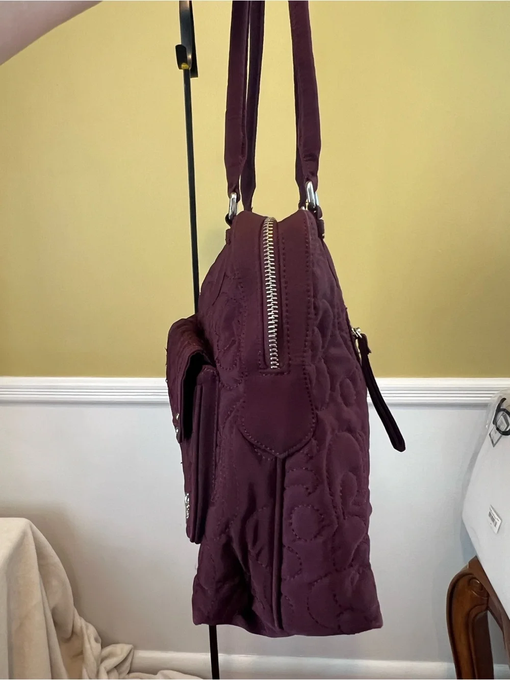 💙 Vera Bradley Purple Quilted Handbag Purse